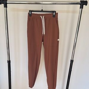 Never worn Vuori Women's Brown Joggers with White Drawstring